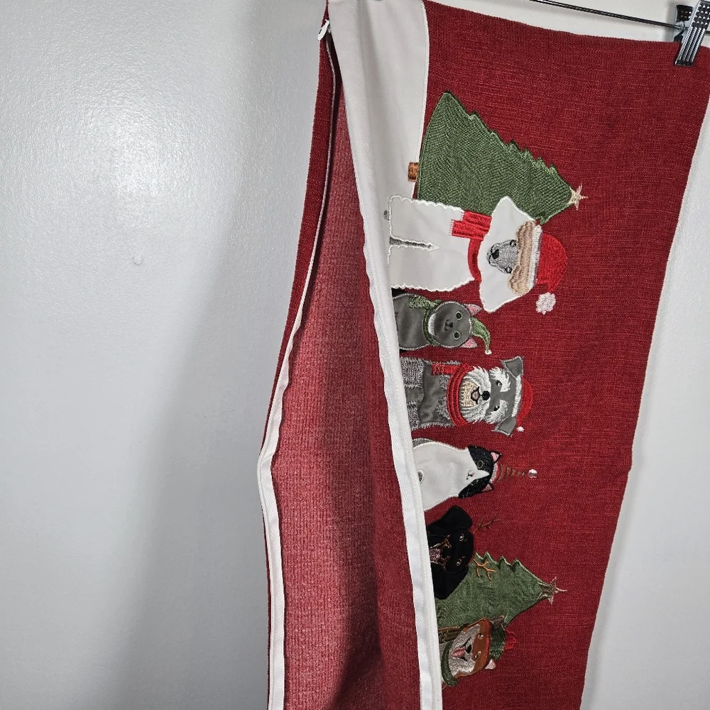 Arlee Home Fashions Cat Dog Dress Up Holiday Christmas Rectangular Pillow Cover